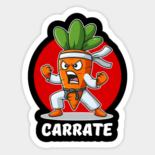 Carrate Karate Carrot Student Teacher Trainee Trainor Sticker